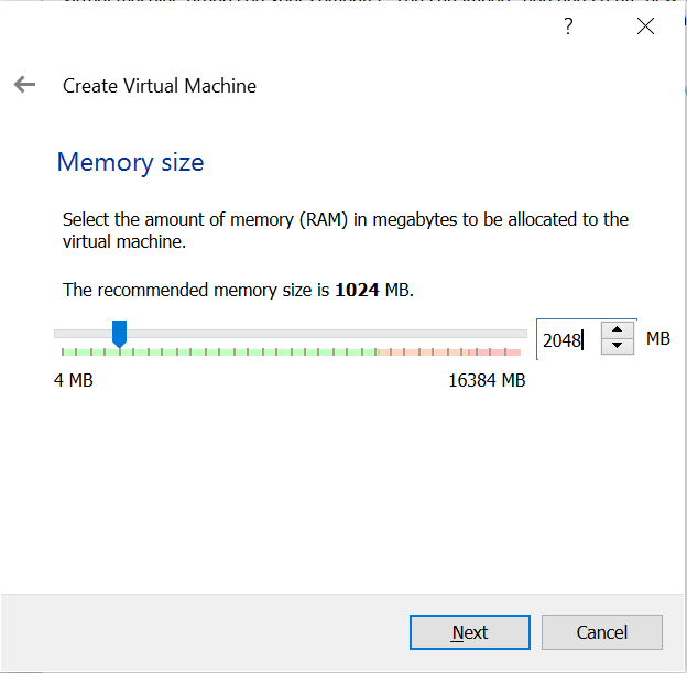 New memory size of at least 2GB